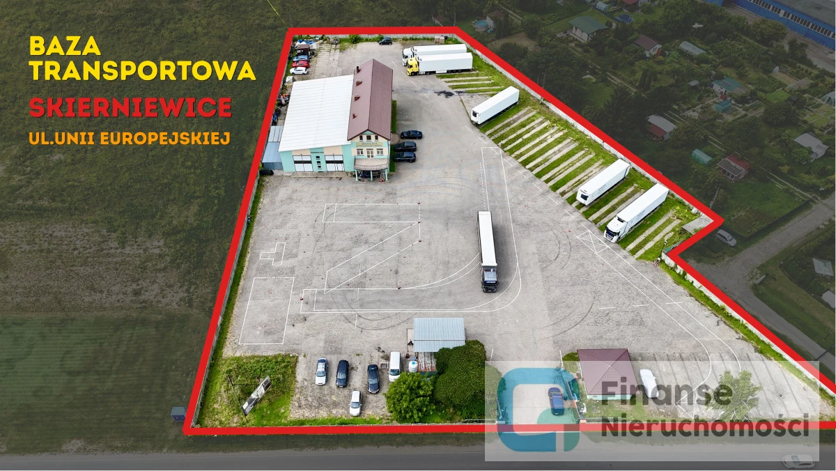 🚛 BAZA TRANSPORTOWA NA SPRZEDAŻ | 8 600 m² | SKIERNIEWICE | UL. UNII EUROPEJSKIEJ 