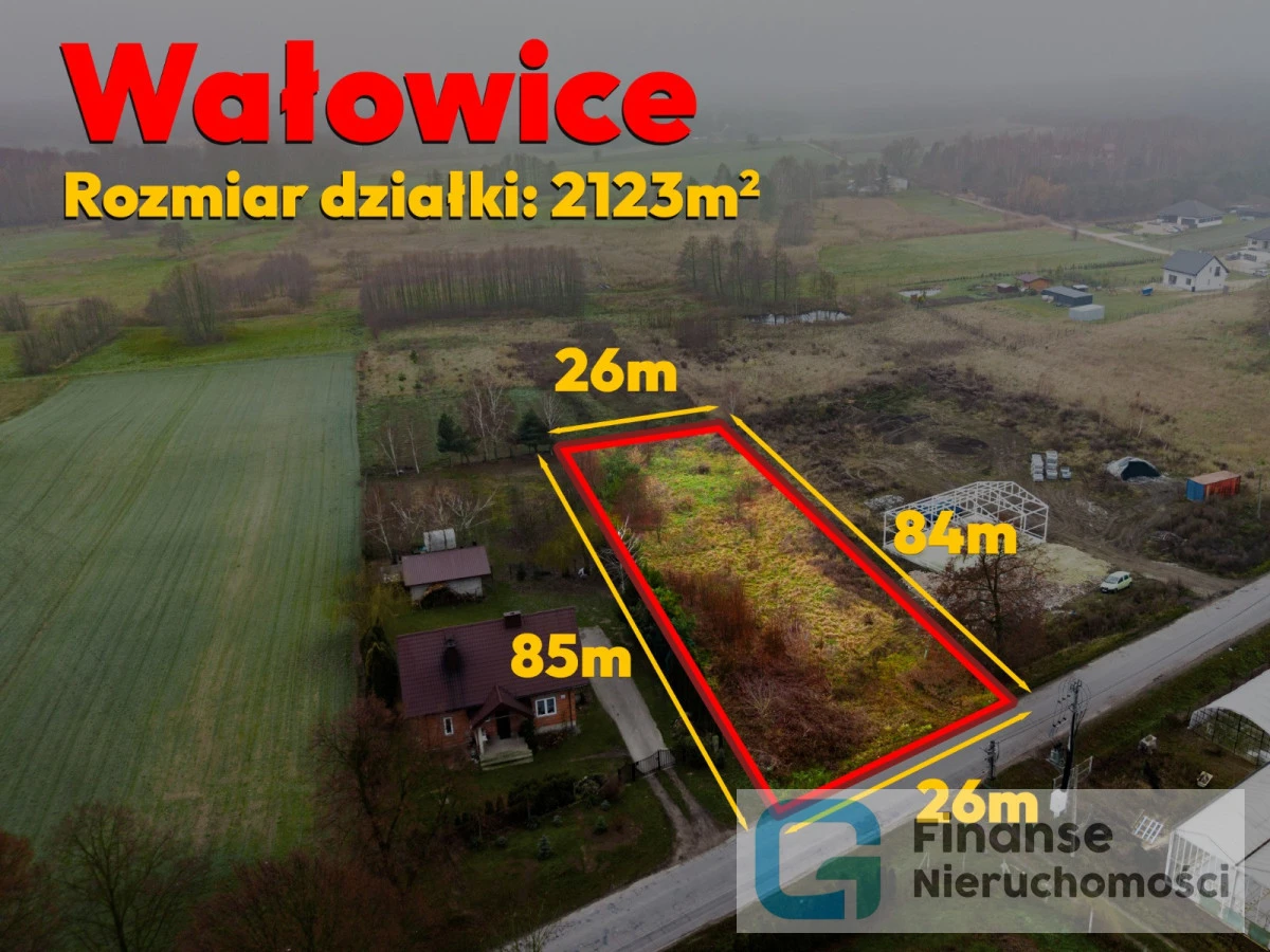 🏡 Działka 2123 m² | Wałowice | nr 433/5 | MPZP | asfalt | blisko Rawy Mazowieckiej