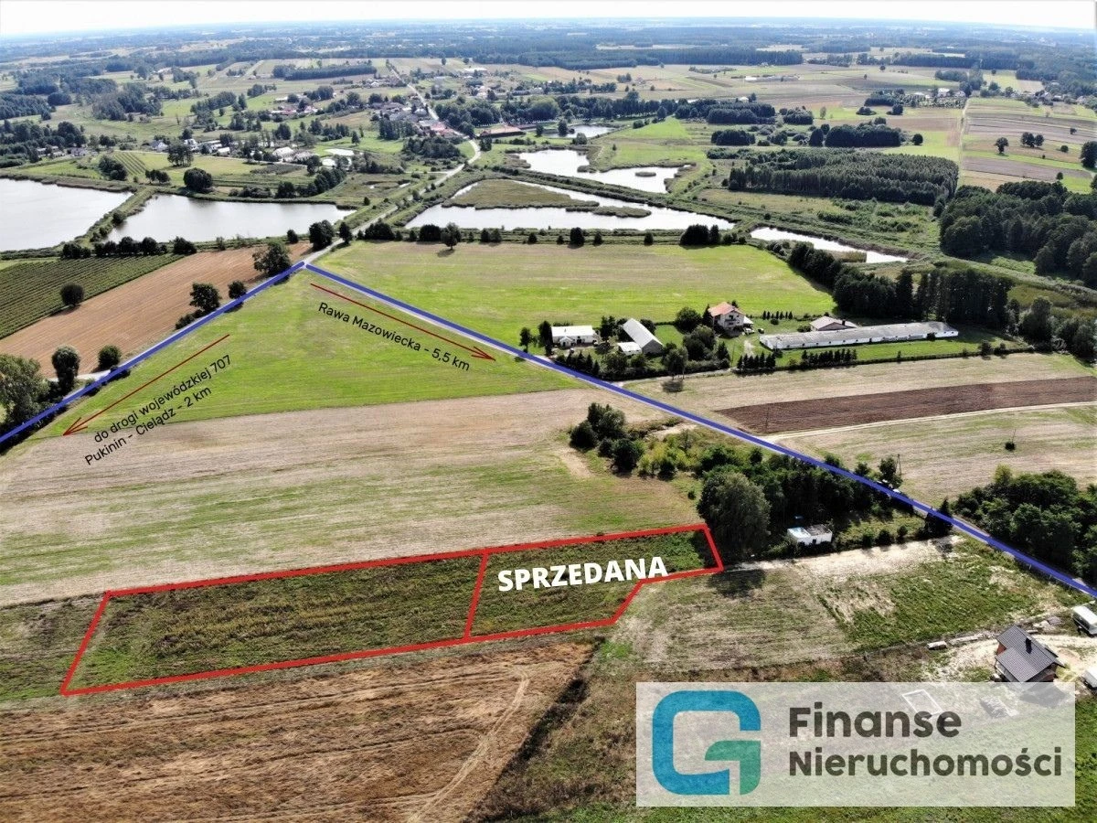 🌿 Działka 2362 m² | Ossowice, gm. Cielądz | 30 m szerokości | Widok na stawy i lasy | 6 km od Rawy Mazowieckiej