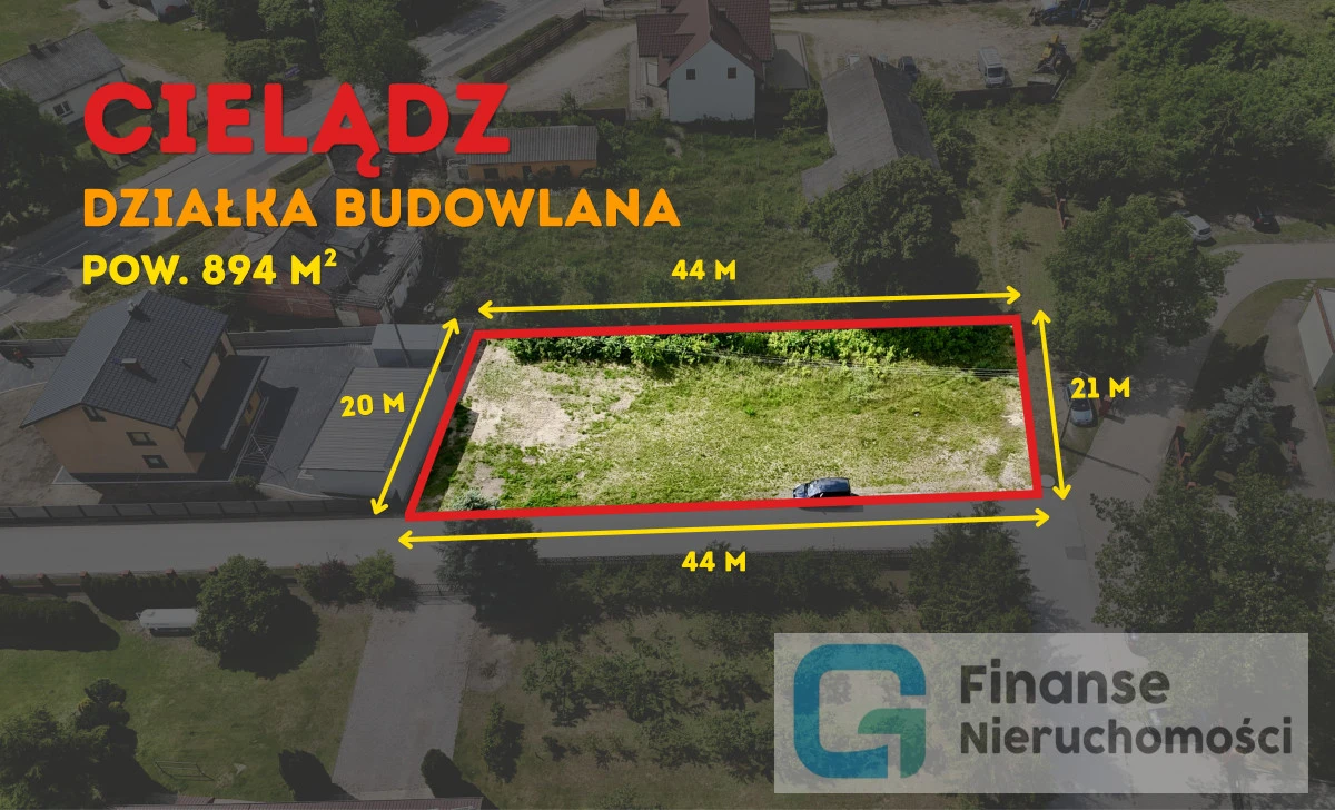 🏡 DZIAŁKA BUDOWLANA NA SPRZEDAŻ | CIELĄDZ | 894 m² | MPZP | MEDIA | DROGA ASFALTOWA