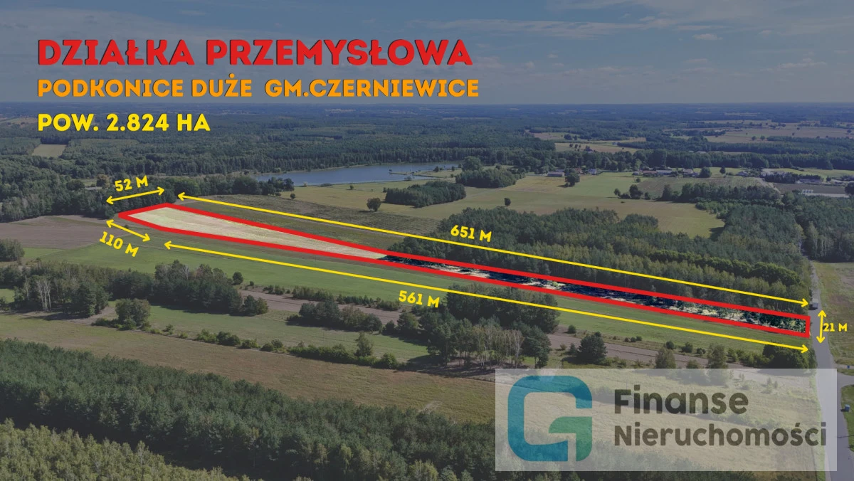 🏭 Działka inwestycyjna 2,824 ha | Podkonice Duże | magazyny, składy i usługi | blisko S8