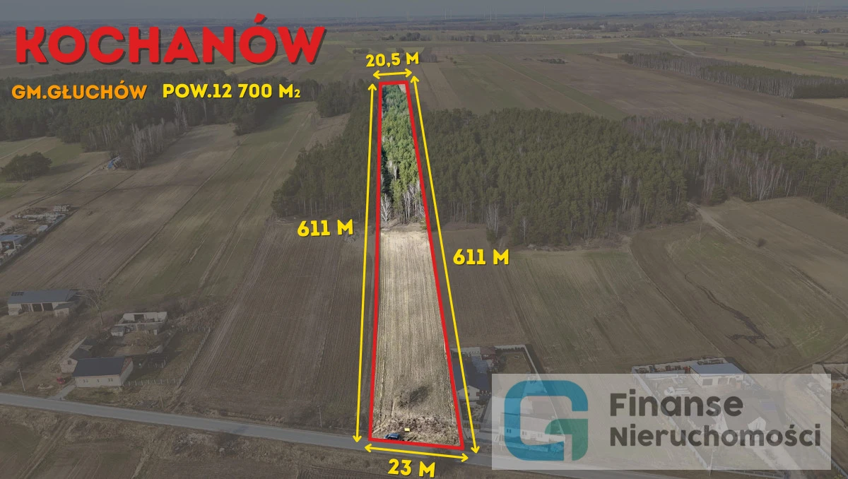 🌿 DZIAŁKA ROLNO-BUDOWLANA Z CZĘŚCIĄ LEŚNĄ | OK. 1,27 HA | KOCHANÓW, GM. GŁUCHÓW