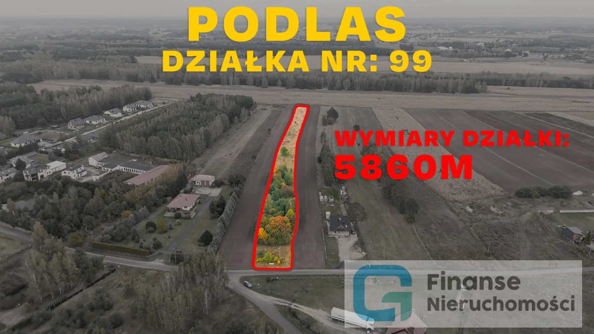 🏡 Działka siedliskowo-rolna 5900 m² | Podlas, gm. Rawa Mazowiecka | MPZP | Media | Asfalt | 200 000 zł