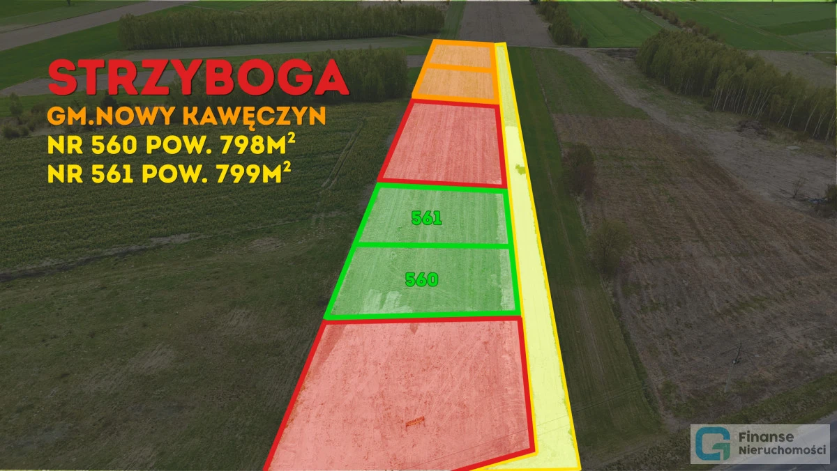 🏡 DZIAŁKI BUDOWLANE Z WARUNKAMI ZABUDOWY | STRZYBOGA | 798 m² I 799 m² | MEDIA | SPOKOJNA OKOLICA