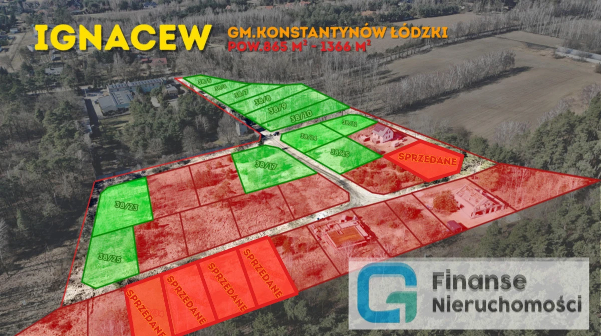 🏡 KOMPLEKS DZIAŁEK BUDOWLANYCH | IGNACEW | MPZP MNu | OD 865 m² DO 1366 m² |