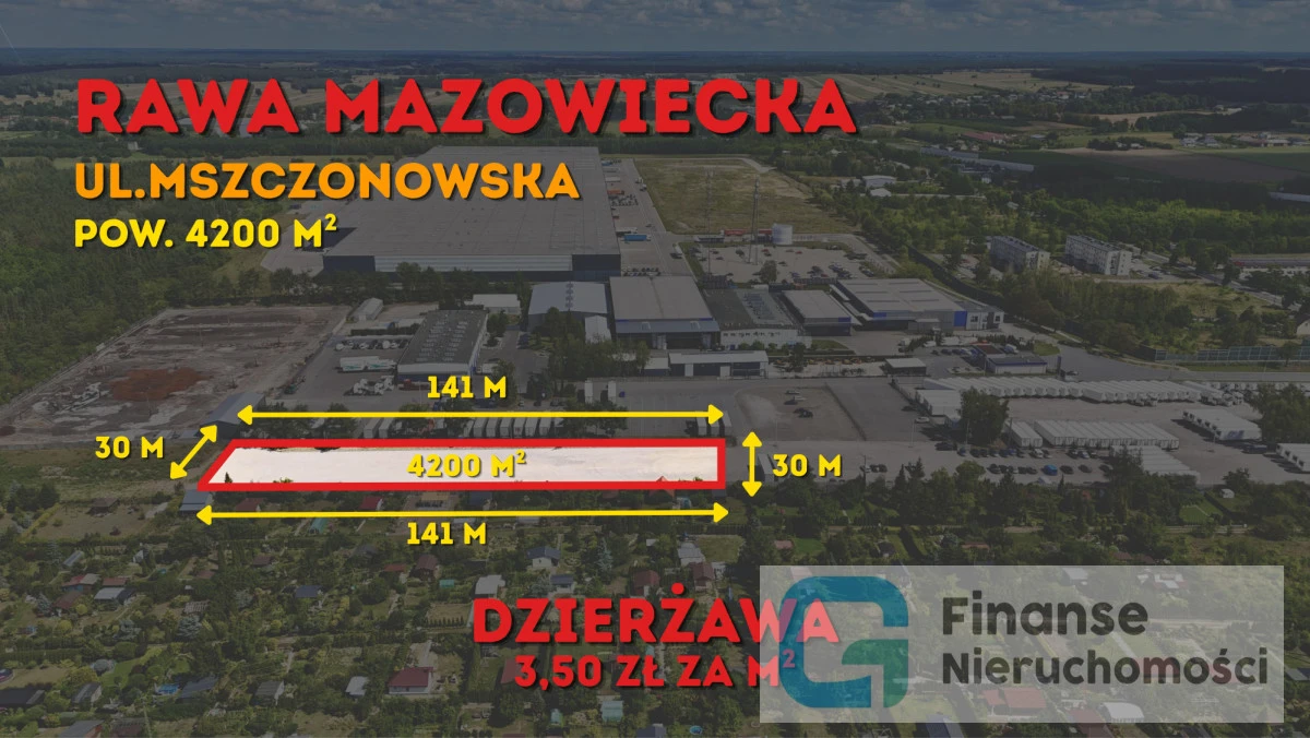 🏭 Utwardzony teren produkcyjny do dzierżawy | 4200 m² | Rawa Mazowiecka, ul. Mszczonowska | Blisko S8 | 3,50 zł/m²